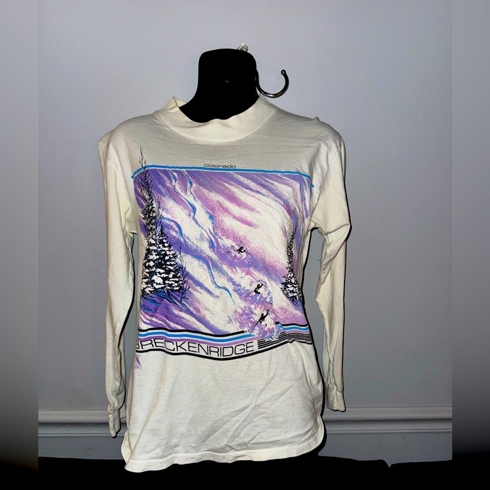 Breckenridge 1989 vintage Colorado long sleeve t shirt size small